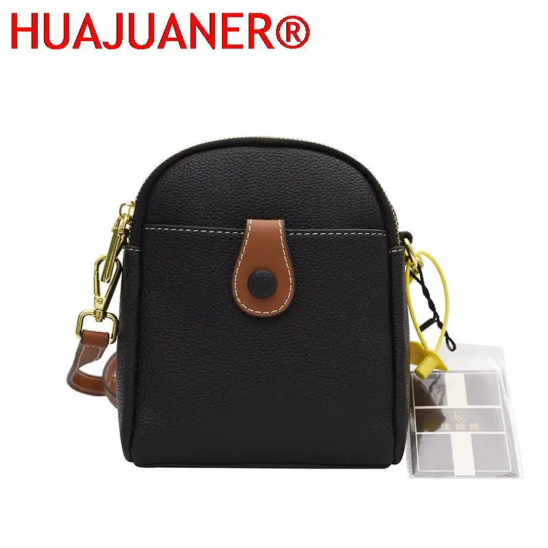 Real Cow Leather Women's Mini Messenger Bag Purse Girls Phone Bag