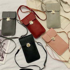 Retro Girl Buckle Coin Purse Women Shoulder Bags Phone Messenger Bag