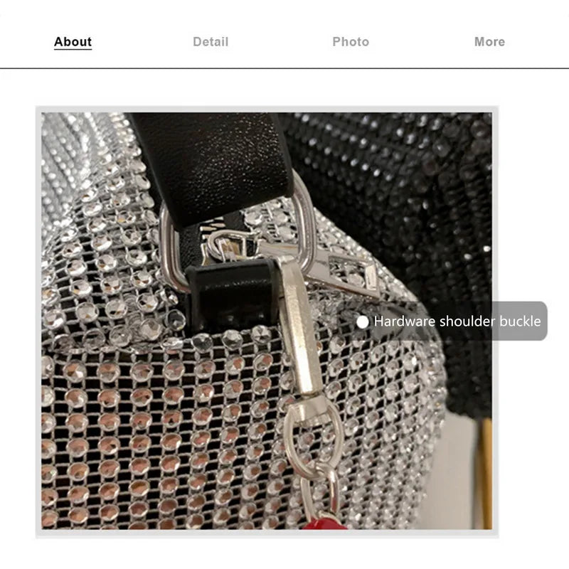 Rhinestone Shoulder Bag Crossbody Purse Shining Diamond Women Bag