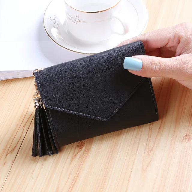 Short Tassel Wallet Women Purse Female Mini Wallets Students