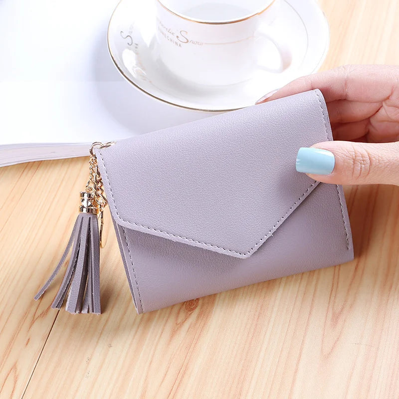 Short Tassel Wallet Women Purse Female Mini Wallets Students