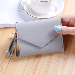 Short Tassel Wallet Women Purse Female Mini Wallets Students