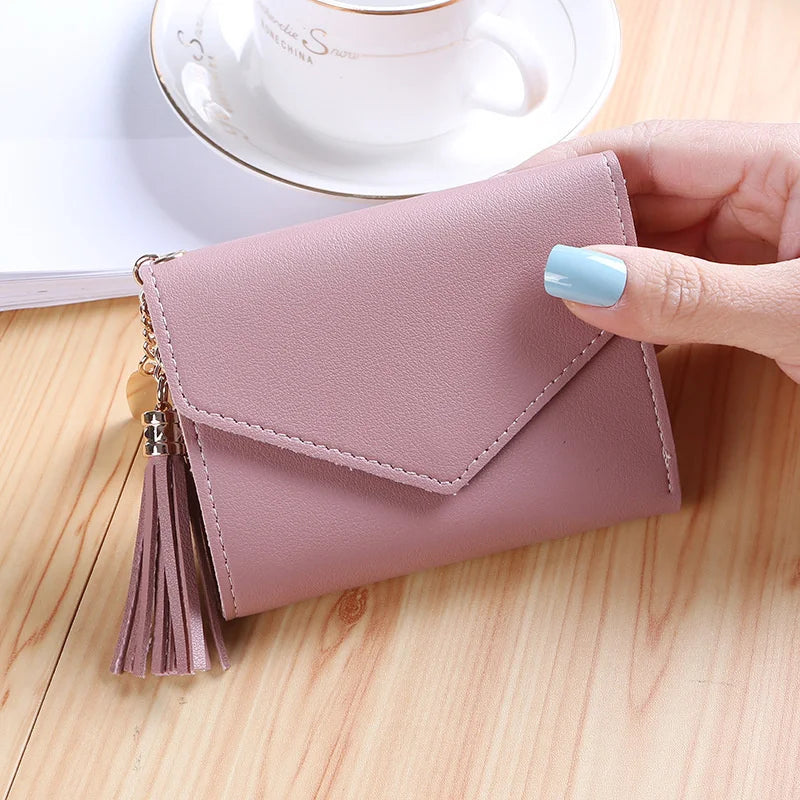 Short Tassel Wallet Women Purse Female Mini Wallets Students