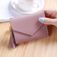 Short Tassel Wallet Women Purse Female Mini Wallets Students