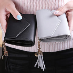 Short Tassel Wallet Women Purse Female Mini Wallets Students