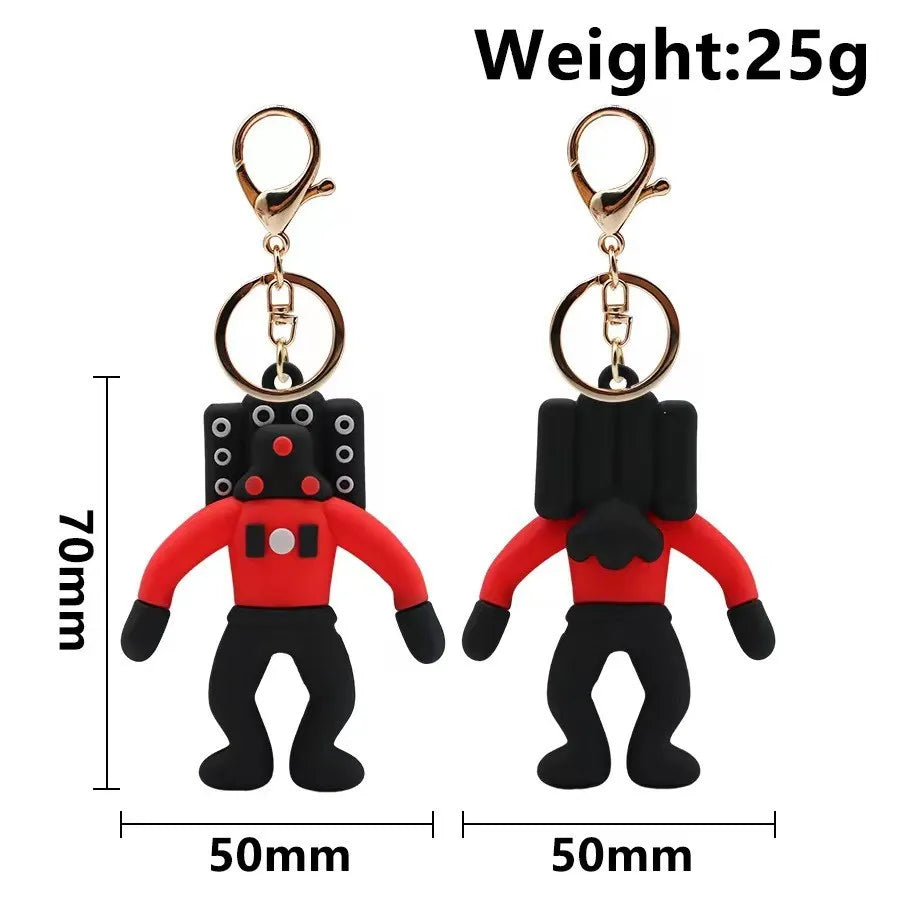 Skibidi Toilet Figure Keychain PVC Child Doll Gift
