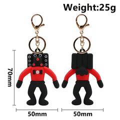 Skibidi Toilet Figure Keychain PVC Child Doll Gift
