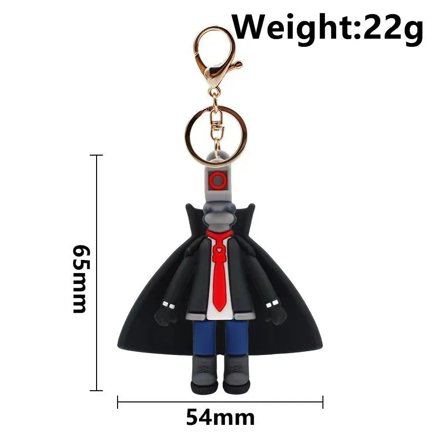 Skibidi Toilet Figure Keychain PVC Keyring Pendant Child Doll Birthday