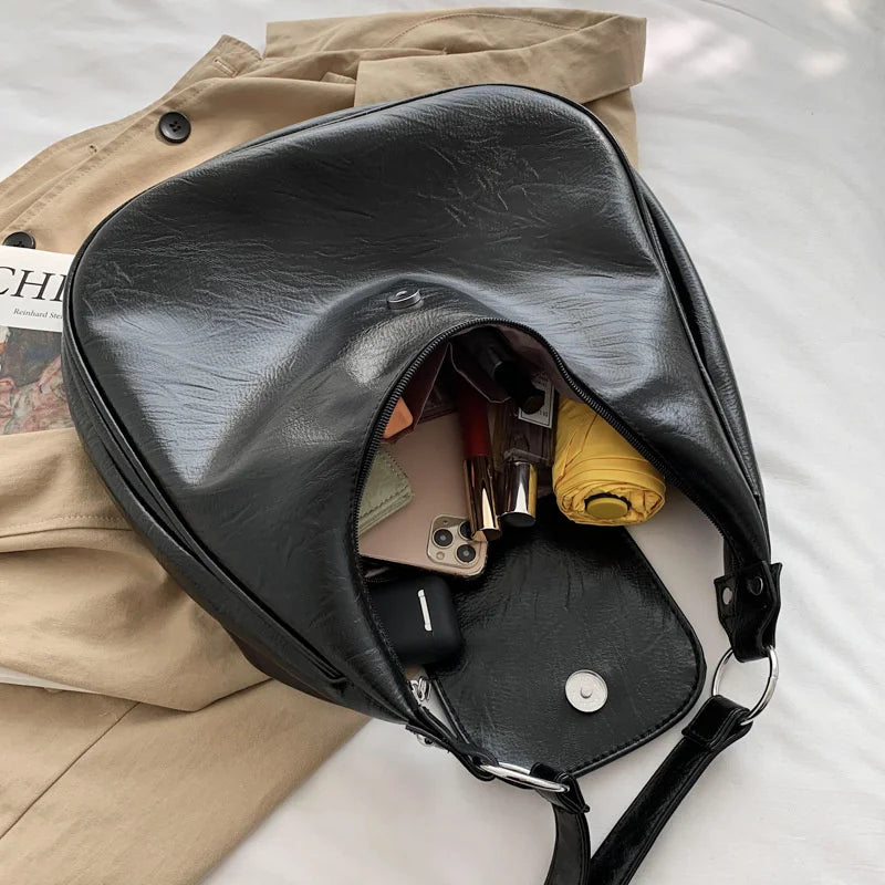 Soft Women Shoulder Hobo Bags Large Capacity Handbag Crossbody Bags