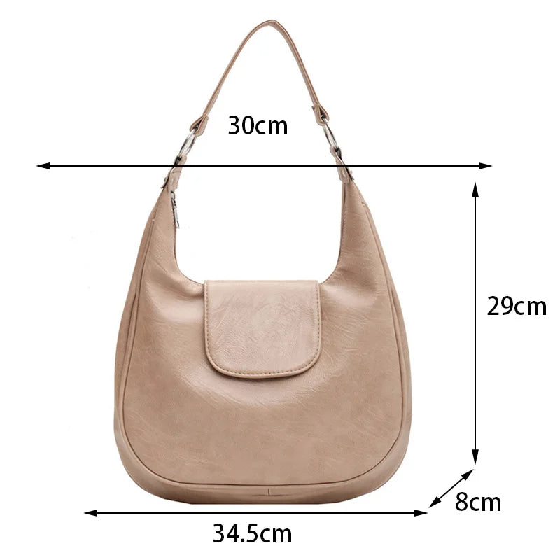 Soft Women Shoulder Hobo Bags Large Capacity Handbag Crossbody Bags