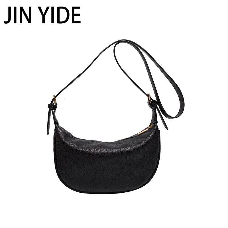 Large Capacity Solid Chest Bag for Women Travel Crossbody Half Moon Belt Bag