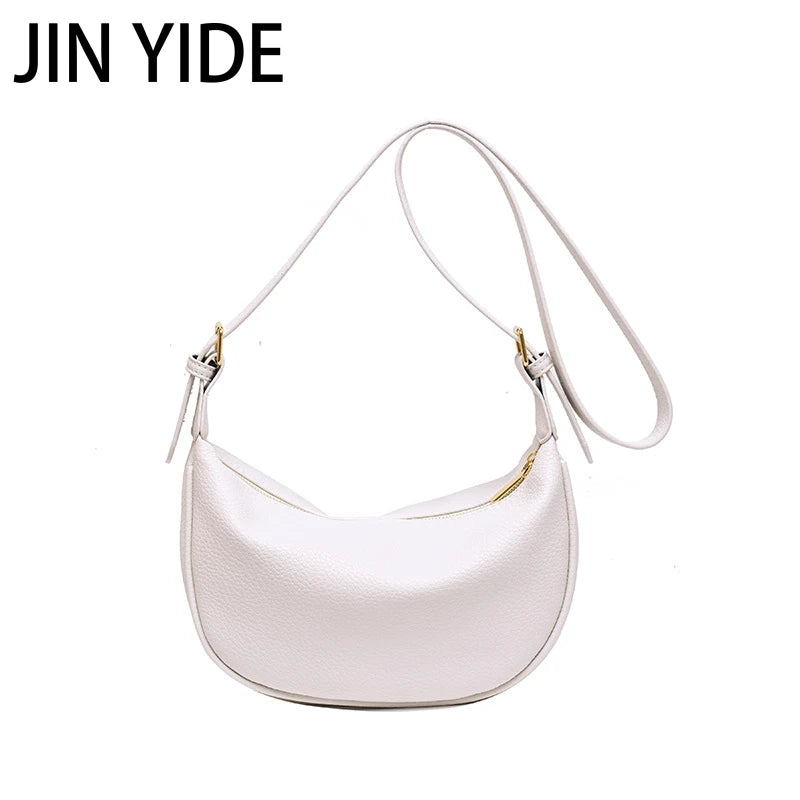 Large Capacity Solid Chest Bag for Women Travel Crossbody Half Moon Belt Bag