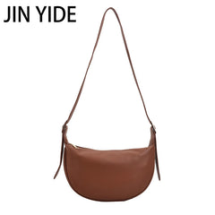 Large Capacity Solid Chest Bag for Women Travel Crossbody Half Moon Belt Bag