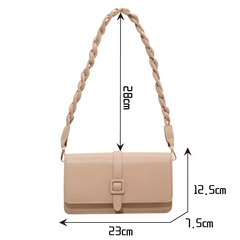 Small Square Crossbody Bag PU Leather Shoulder Bag for Women