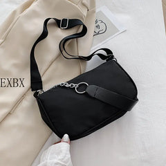 Vintage Nylon Chain Crossbody Bag Women Casual Shoulder Messenger Bags