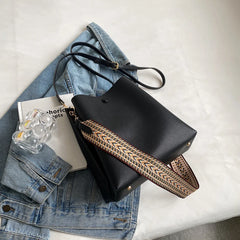 Spring Women's PU Leather Crossbody Bag with Double Shoulder Straps