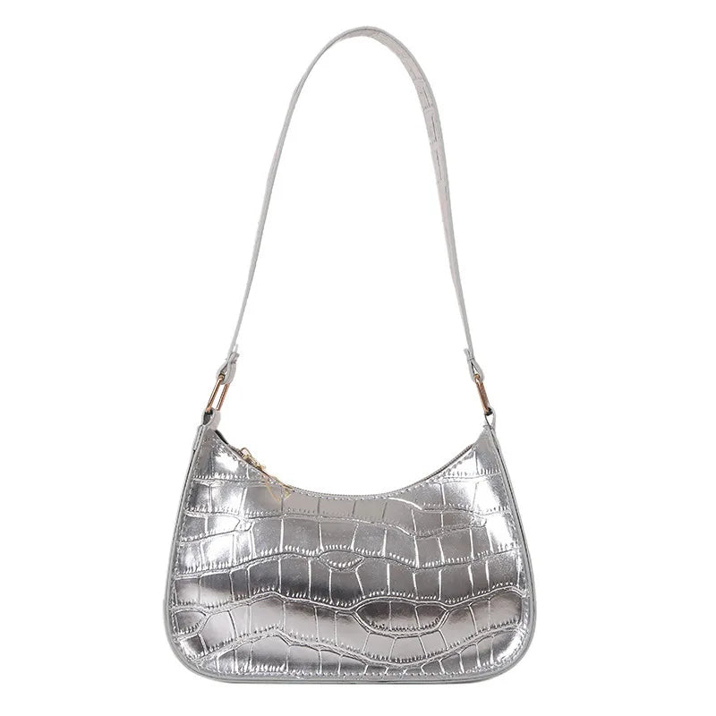 Crocodile Pattern Shoulder Bag Underarm Cross-body Bag