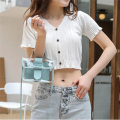 Women's Transparent Sling Bag PVC Shoulder Messenger Sweet Lady Bag