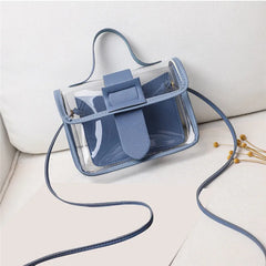 Women's Transparent Sling Bag PVC Shoulder Messenger Sweet Lady Bag