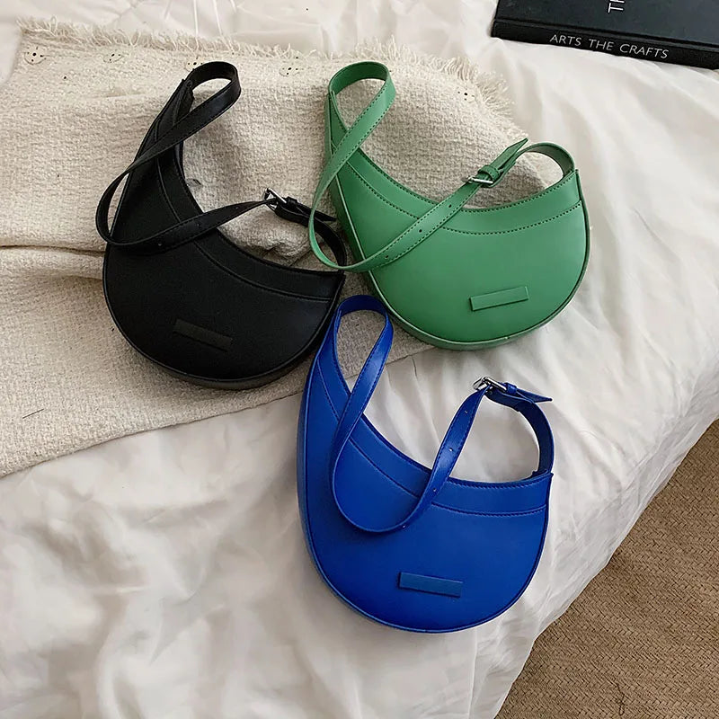 Spring PU Leather Underarm Bag Women Handbag Crossbody Shoulder Bag