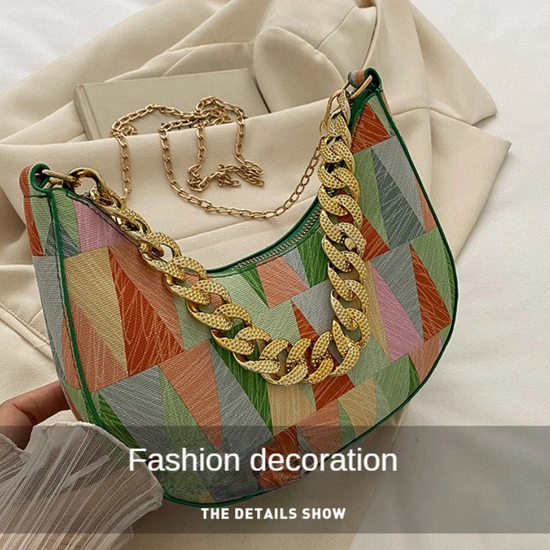 Spring Women Shoulder Bag Geometric Pu Leather Crossbody Bags