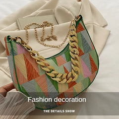 Spring Women Shoulder Bag Geometric Pu Leather Crossbody Bags