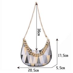 Spring Women Shoulder Bag Geometric Pu Leather Crossbody Bags