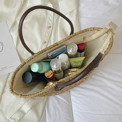 Women Boho Tote Bag Straw Beach Handbag Party Clutch