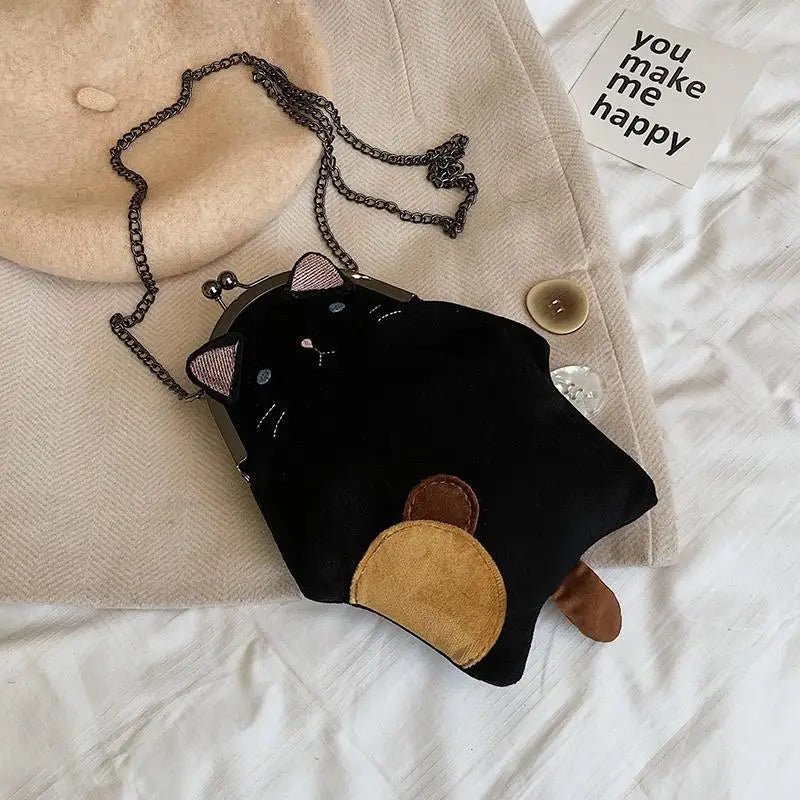 Summer Cat Shape Shoulder Bag PU Leather Women Messenger Crossbody Small Bag