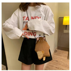 Summer Cat Shape Shoulder Bag PU Leather Women Messenger Crossbody Small Bag