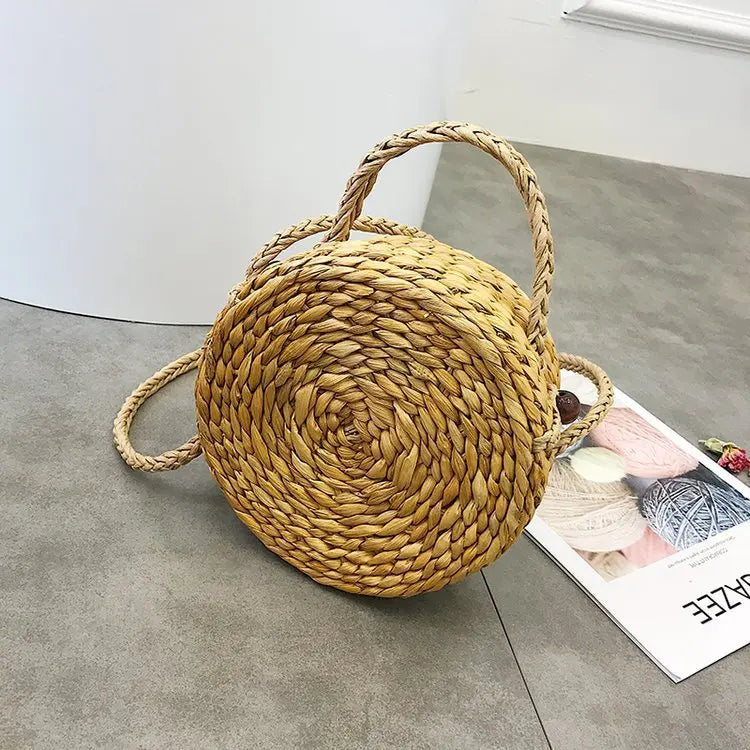 Vintage Crossbody Straw Beach Tote Rattan Bag Bohemian Shoulder Bag