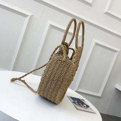 Vintage Crossbody Straw Beach Tote Rattan Bag Bohemian Shoulder Bag