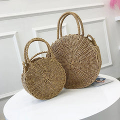 Vintage Crossbody Straw Beach Tote Rattan Bag Bohemian Shoulder Bag