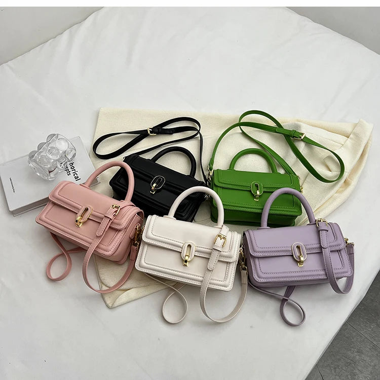 Summer Women Handbags Vintage PU Leather Shoulder Bags Ladies Totes Shopping Bag