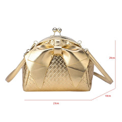 Women Soft Leather Woven Handbag Tote Evening Party Clutch Crossbody Bag