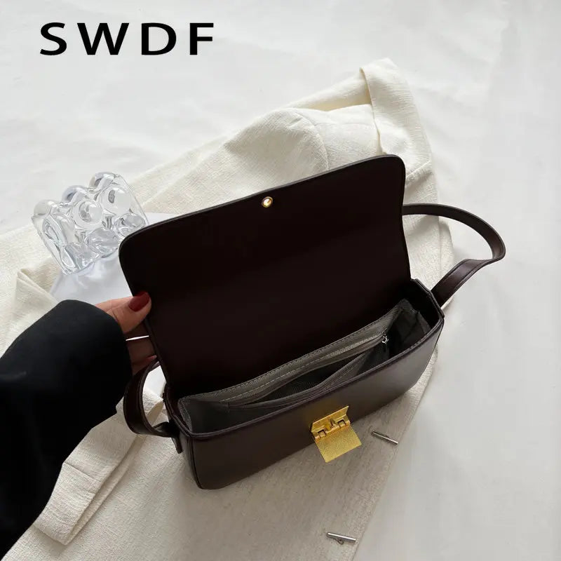 Women's Shoulder Bag PU Leather Flap Crossbody Bag Handbags Purse