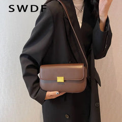 Women's Shoulder Bag PU Leather Flap Crossbody Bag Handbags Purse