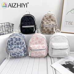 Flower Nylon Student Backpack for Teen Girls Casual Rucksack Bagpack