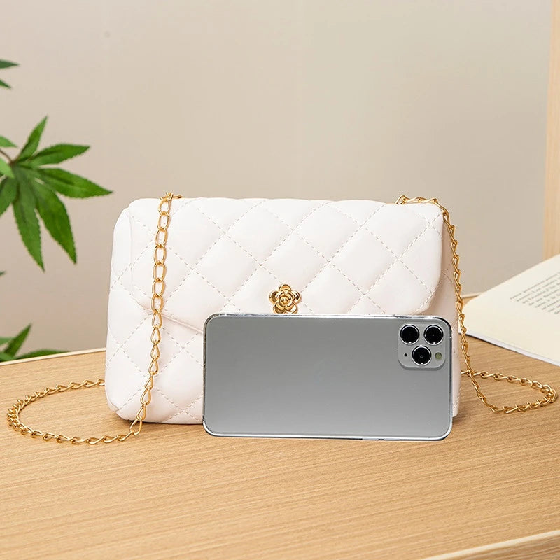 Women's Crossbody Shoulder Bag Lingge Embroidery Small Handbag