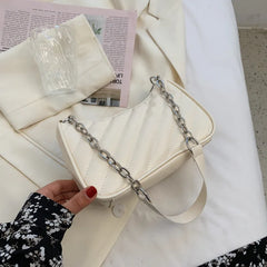 Rhombic Texture Shoulder Bag Chain Handbags for Women