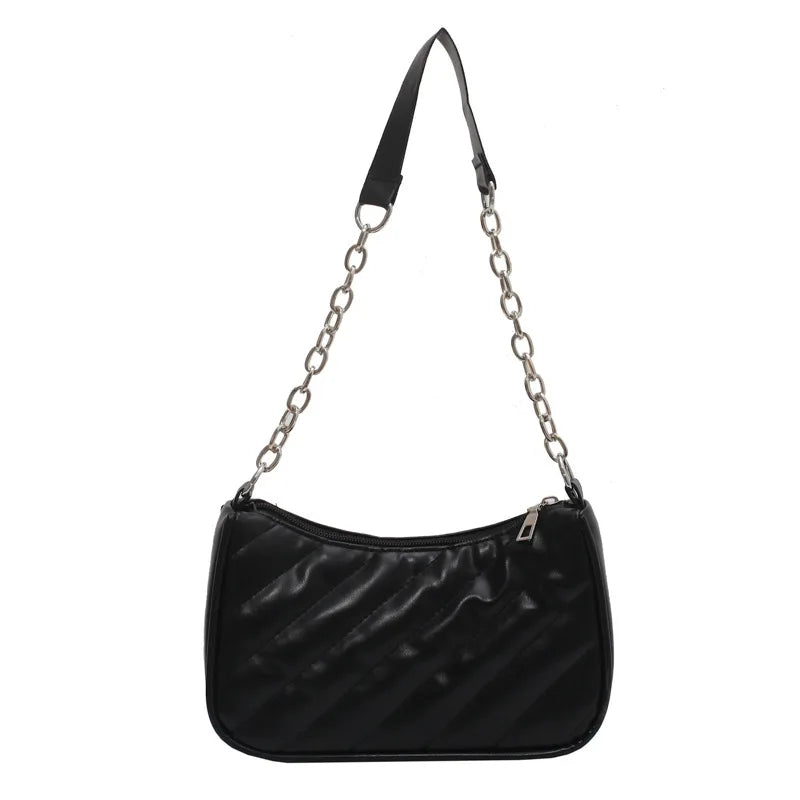 Rhombic Texture Shoulder Bag Chain Handbags for Women