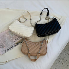 Rhombic Texture Shoulder Bag Chain Handbags for Women