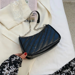 Rhombic Texture Shoulder Bag Chain Handbags for Women