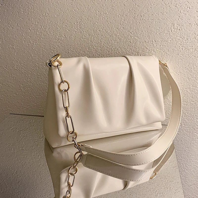 Women Shoulder Bags All-Match PU Leather Messenger Bag Crossbody Pack