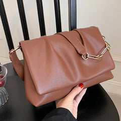 Women Shoulder Bags All-Match PU Leather Messenger Bag Crossbody Pack