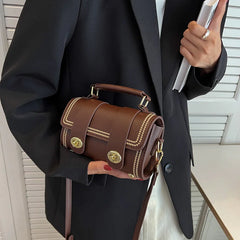 Vintage Women's Satchels Bags Messenger Bags Lady Pu Leather Boston Bags