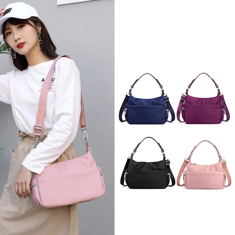 Water Release Nylon Cloth Crossbody Bags For Women Dual-use Canvas Shoulder Bag