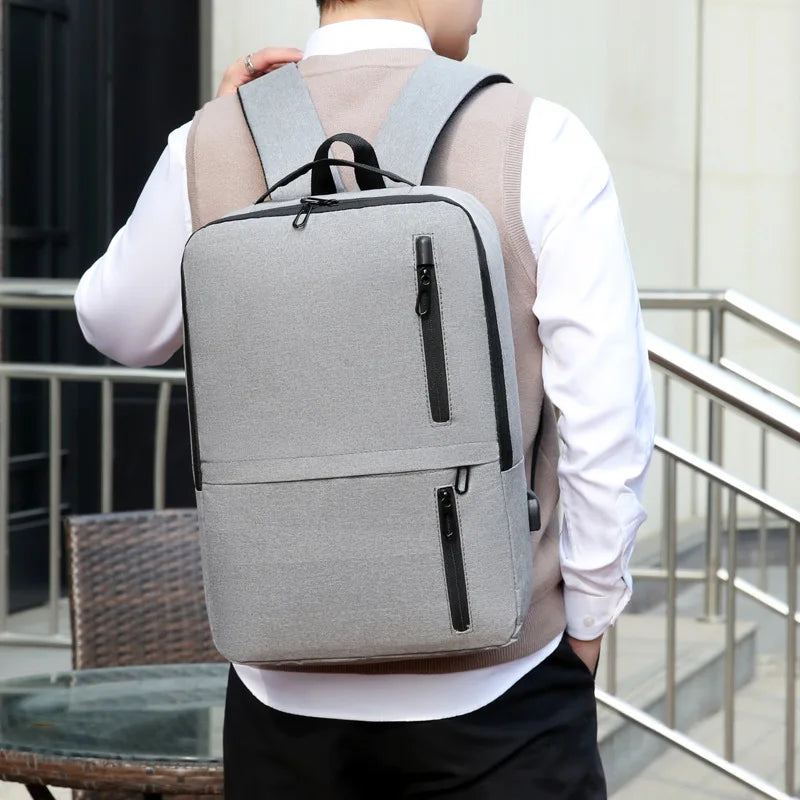 Waterproof Man Backpack USB Port Stylish Backpack Lightweight