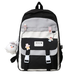 Waterproof Nylon Women Backpack High School Backpacks for Girls Boys Female