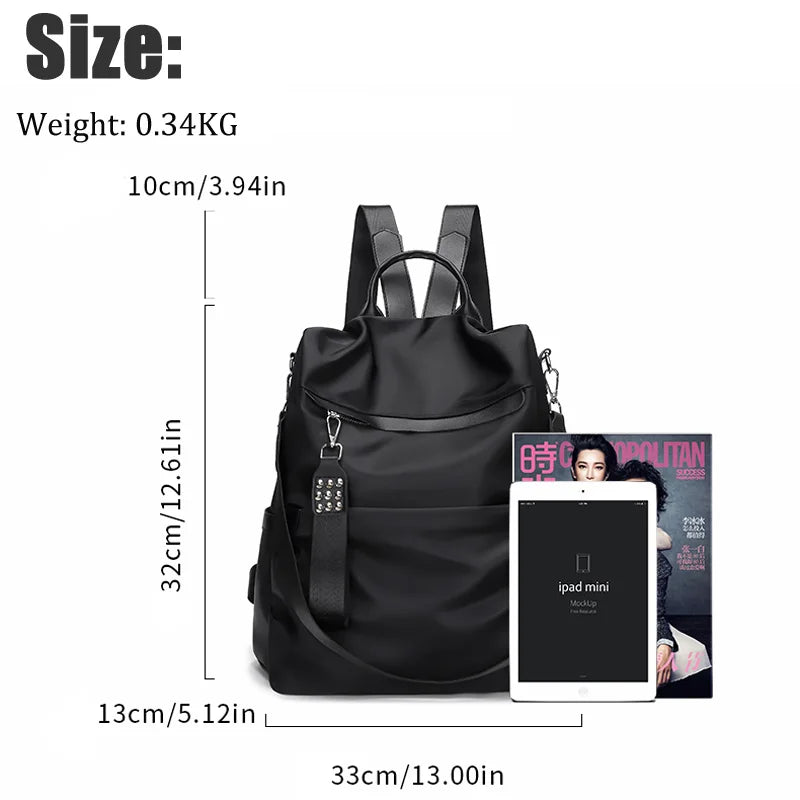 Waterproof Nylon Women Backpack Anti-theft Backpacks Shoulder Bags